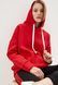 Худі жіноче на флісі Oversize червоний 01