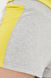 Шорты женские спортивные светло серые с желтой вставкой M
