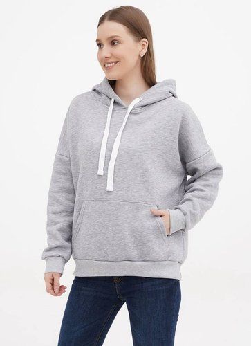 Худі жіночий на флісі Oversize меланж 01