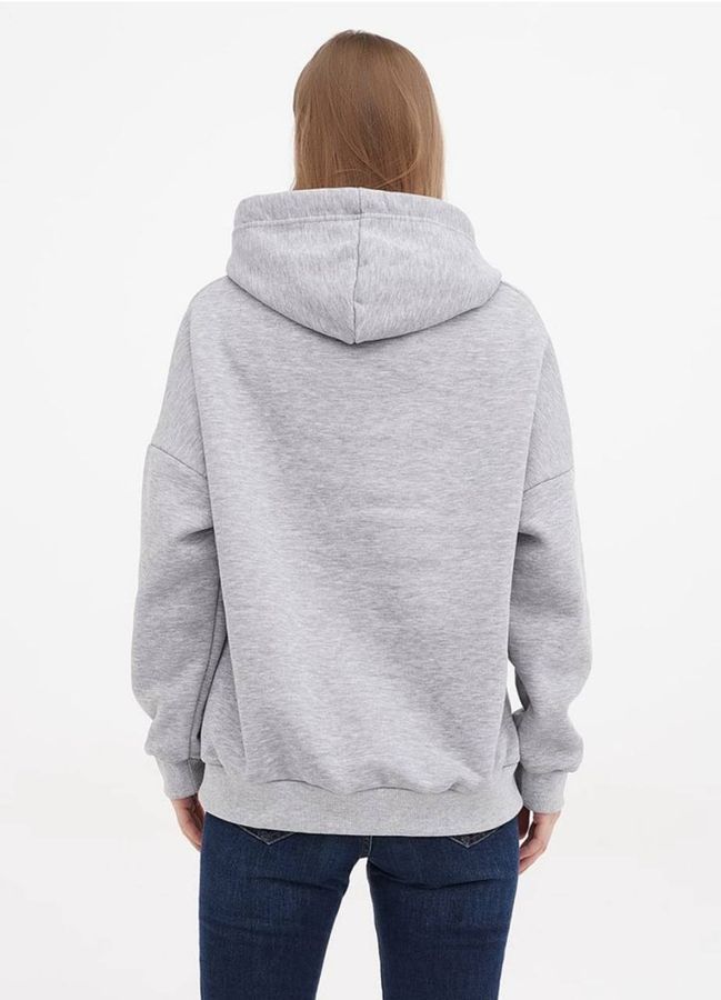 Худі жіночий на флісі Oversize меланж 01