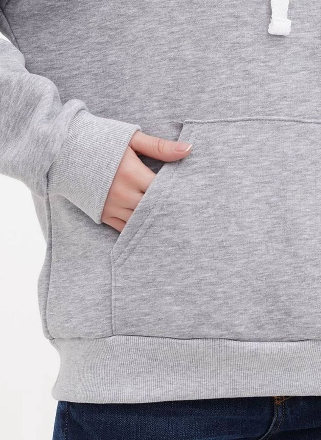 Худі жіночий на флісі Oversize меланж 01