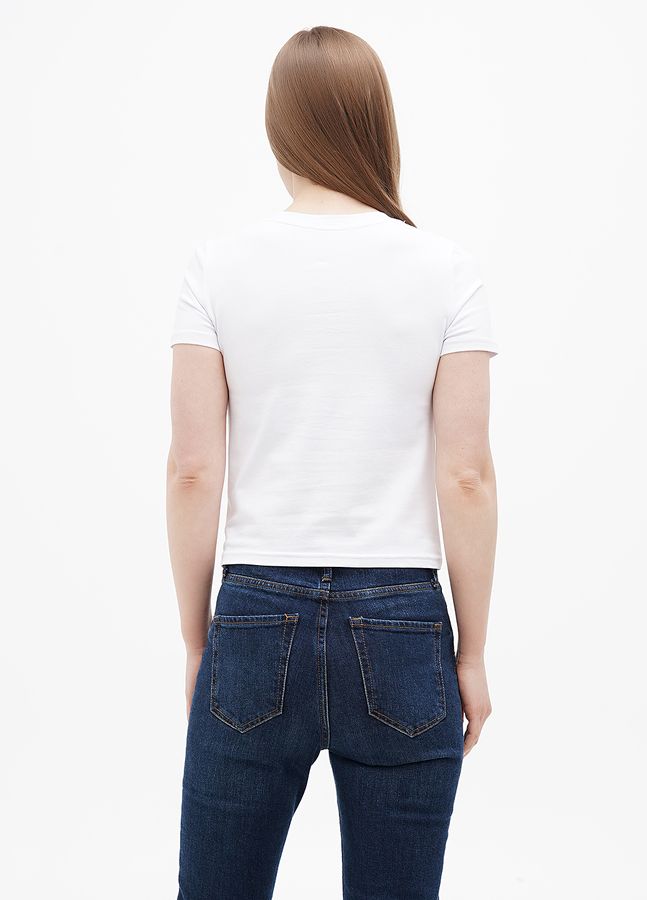 Топ-футболка жіноча стрейч-кулірна біла S