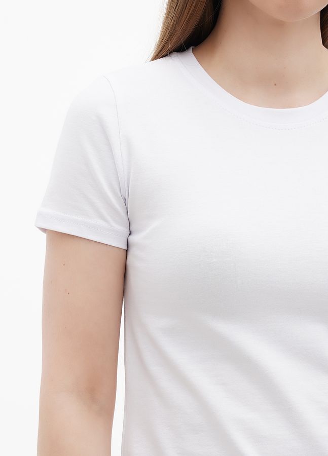 Топ-футболка жіноча стрейч-кулірна біла S