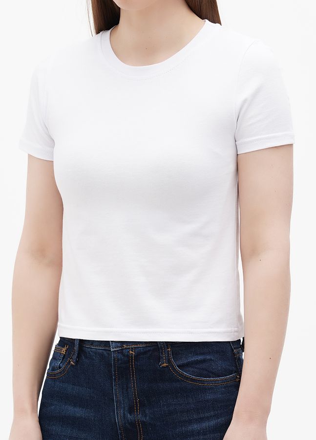 Топ-футболка женская стрейч-кулирная белая S