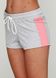 Шорты женские спортивные светло серые с розовой вставкой L