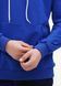 Худі чоловіче кенгуру з капюшоном синій електрик L