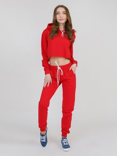Костюм спортивний жіночий, червоний модний молодіжний S