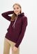 Damska bluza z kapturem z polaru marsala XL