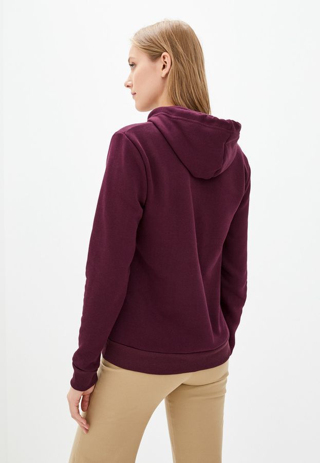 Damska bluza z kapturem z polaru marsala XL