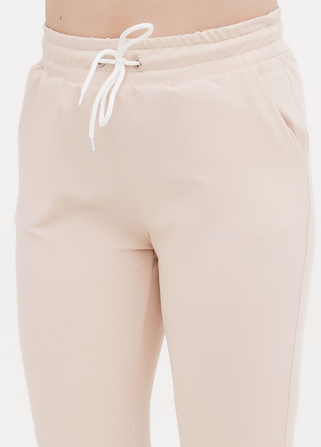 Костюм женский, свитшот + спортивные штаны, цвет беж S