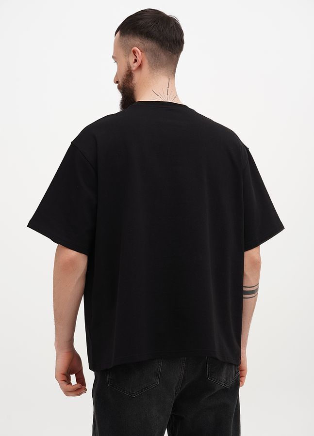 Футболка мужская оверсайз ONE SIZE черная