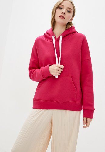 Худі жіночий теплий,Oversize 01 колір малиновий