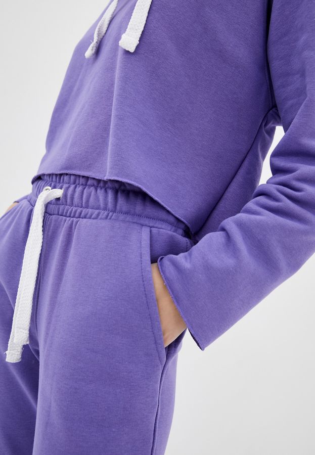 Костюм спортивний Худі топ +штани жіночі, лаванда S
