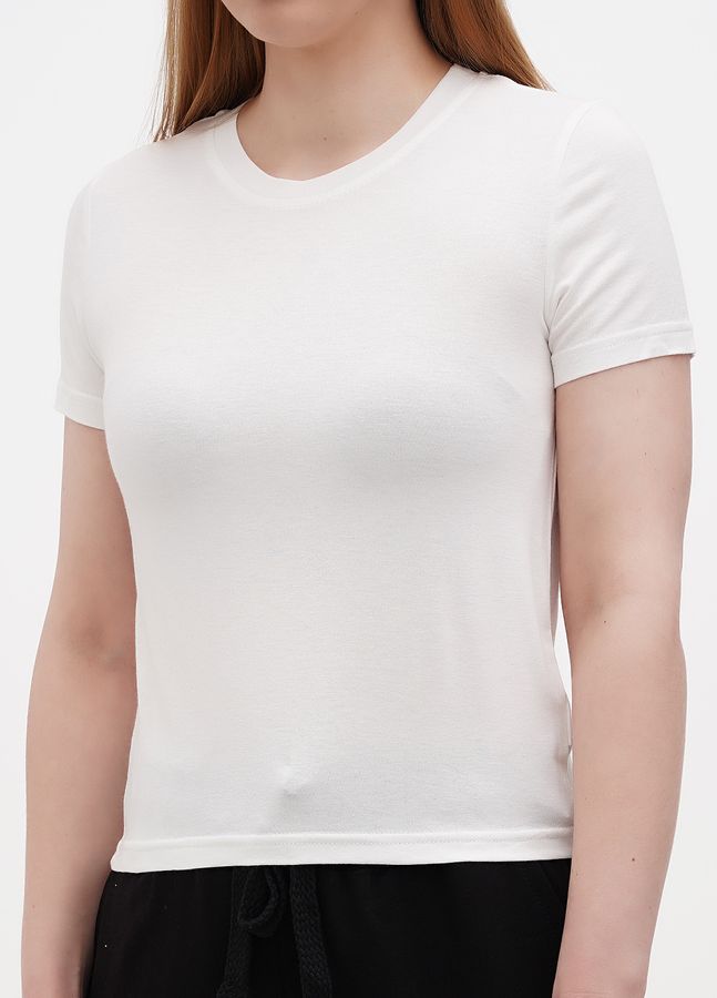 Топ-футболка жіноча віскозна молочна S