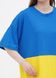 Двухцветная футболка патриота, голубо-жёлтая UNI унисекс