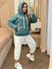 Худі жіночий теплий Oversize 01, колір смарагд