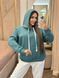 Худі жіночий теплий Oversize 01, колір смарагд