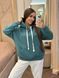 Худі жіночий теплий Oversize 01, колір смарагд