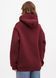 Bluza z kapturem damska polarowa Oversize 02 wydłużona, kolor bordowy