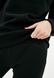 Костюм спортивний жіночий на флісі чорний світшот + штани S