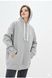 Худі жіноче на флісі Oversize, сталевий 02