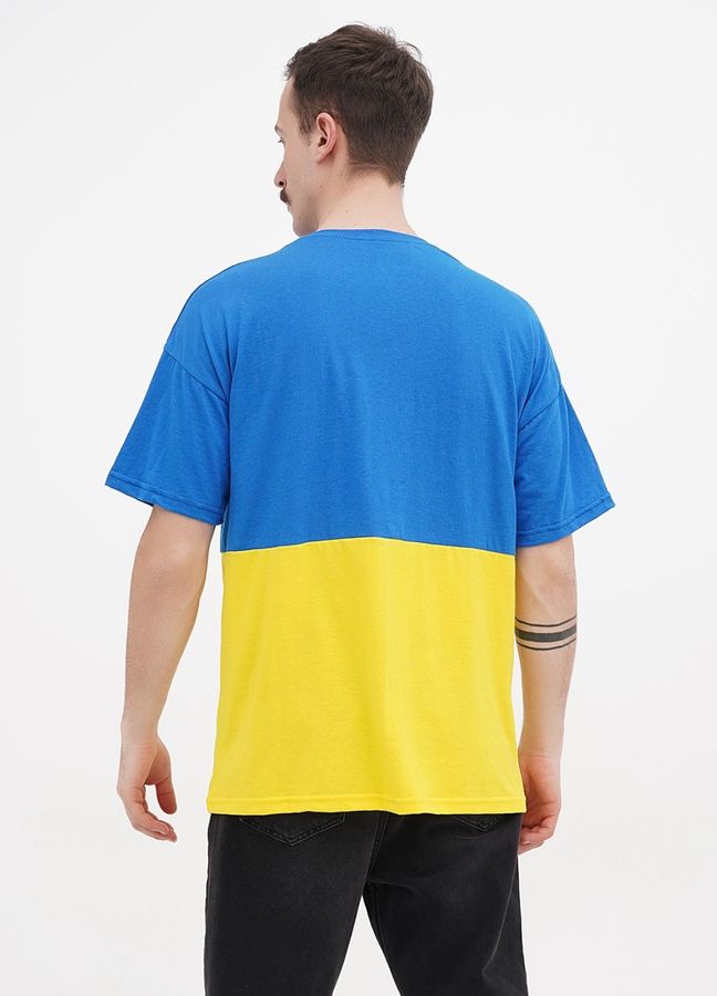 Футболка патріотична чоловіча, двокольорова прапор України