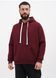 Худи&nbsp;мужской тёплый удлиненный&nbsp;Oversize 02 бургундия