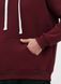 Худи&nbsp;мужской тёплый удлиненный&nbsp;Oversize 02 бургундия