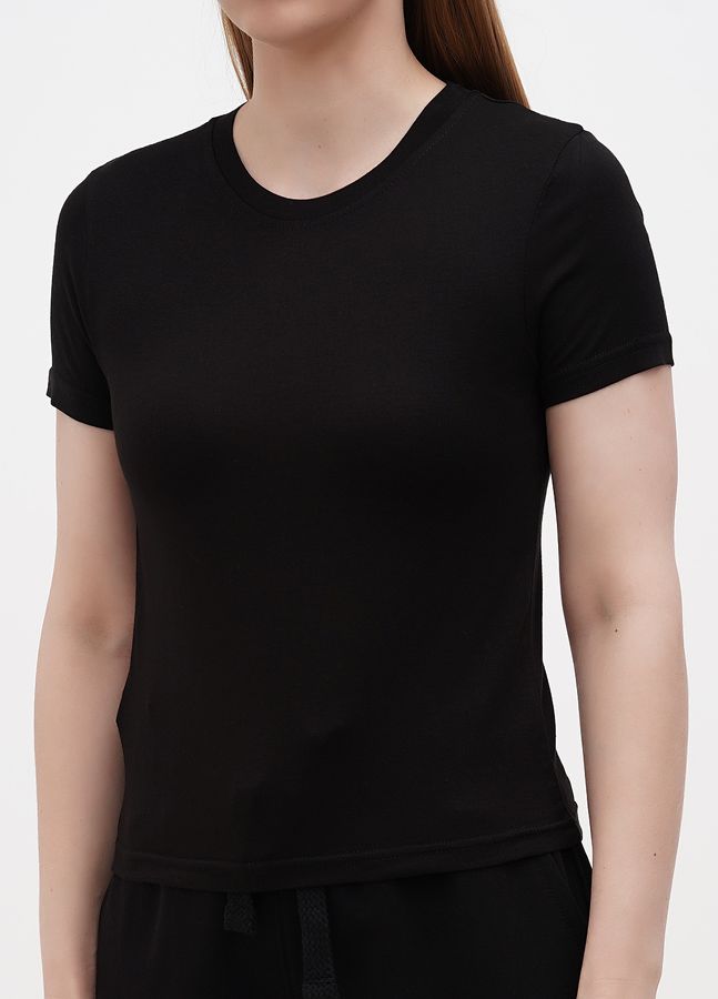 Топ-футболка жіноча віскозна чорна S
