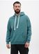 Худі чоловічий теплий подовжений Oversize 02 смарагдовий