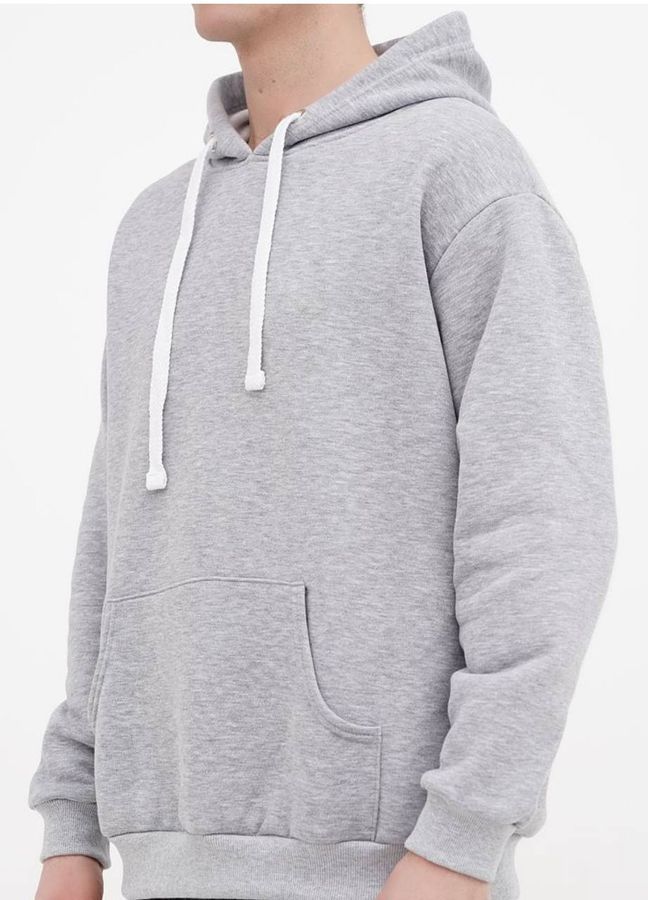 Худі чоловічий теплий подовжений Oversize 02 меланж