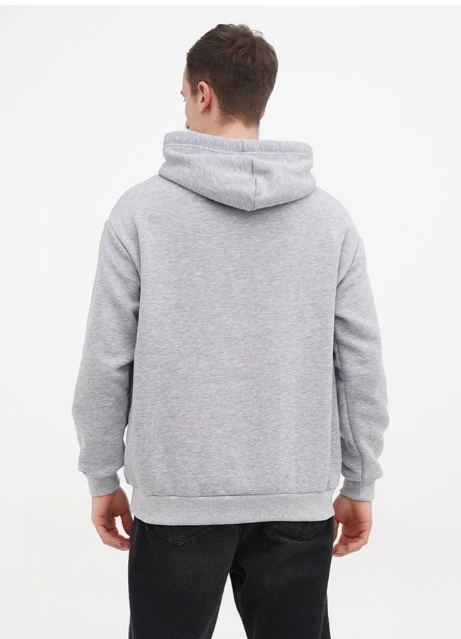 Худі чоловічий теплий подовжений Oversize 02 меланж