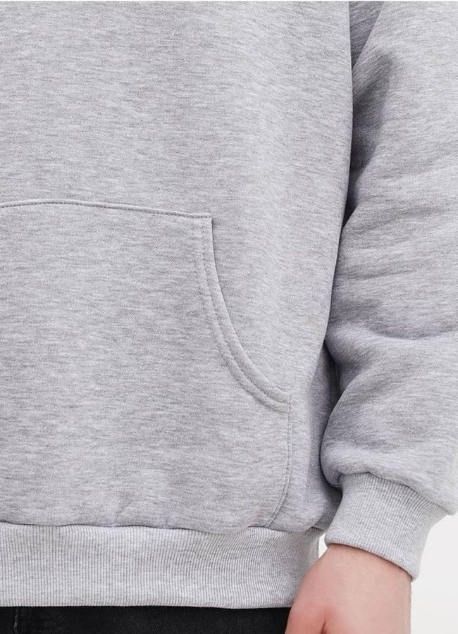 Худі чоловічий теплий подовжений Oversize 02 меланж