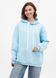 Худі жіночий теплий, блакитний подовжений Oversize 02