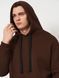 Худі чоловічий теплий подовжений Oversize 02 шоколад